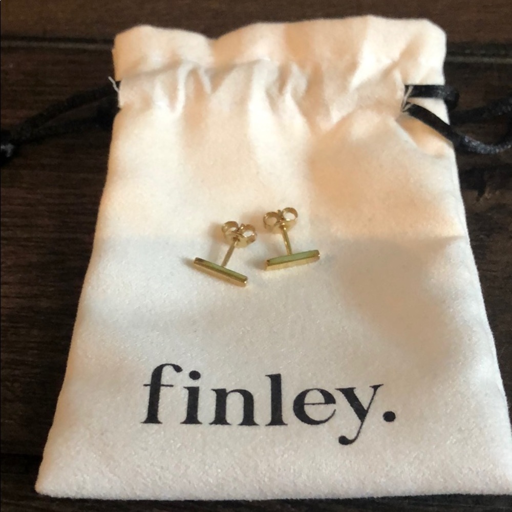 Finley Gold Vermeil Bar Studs